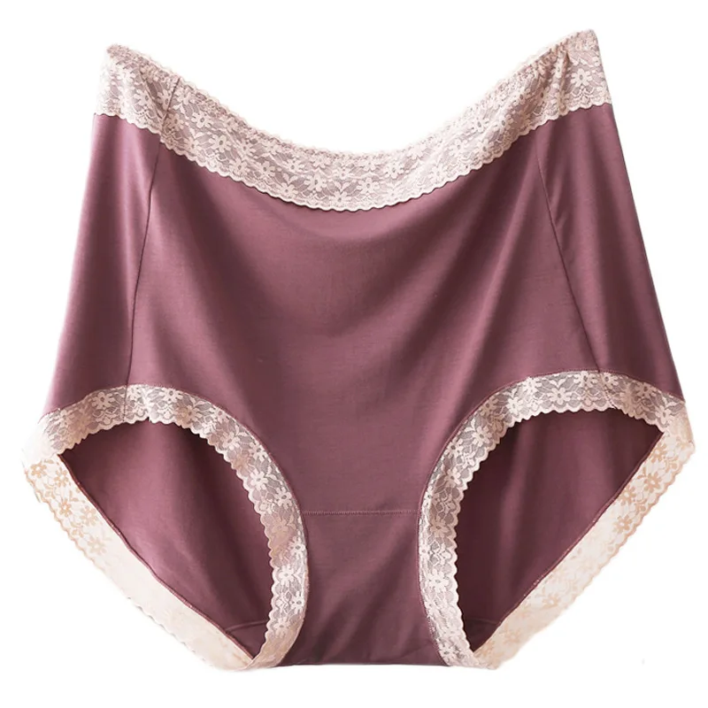 

Extra Large Size Panties Soft Modal Briefs For Women Seamless Underpants High Waist Plus Size Underwear Female Intimates 115KG