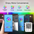 Светодиодная лента,Светодиодные ленты, совместимы с Alexa Google Home, светодиодный светсветильник льник с Wi-Fi управлением ler 5050 RGB, App и дистанционным управлением, для украшения дома