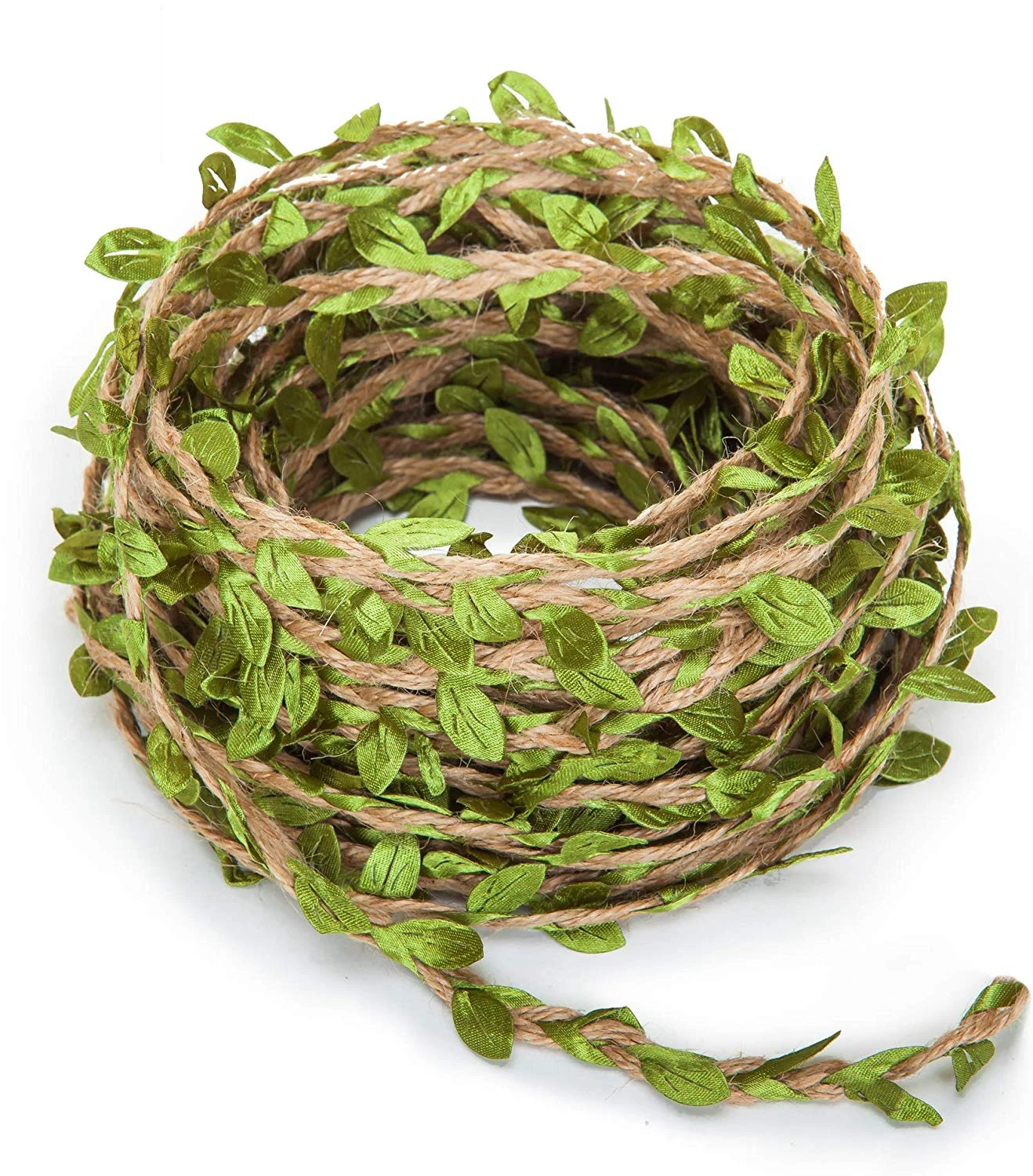 Лента Джутовая с цветными листьями 10 м|Ленты для шитья| |