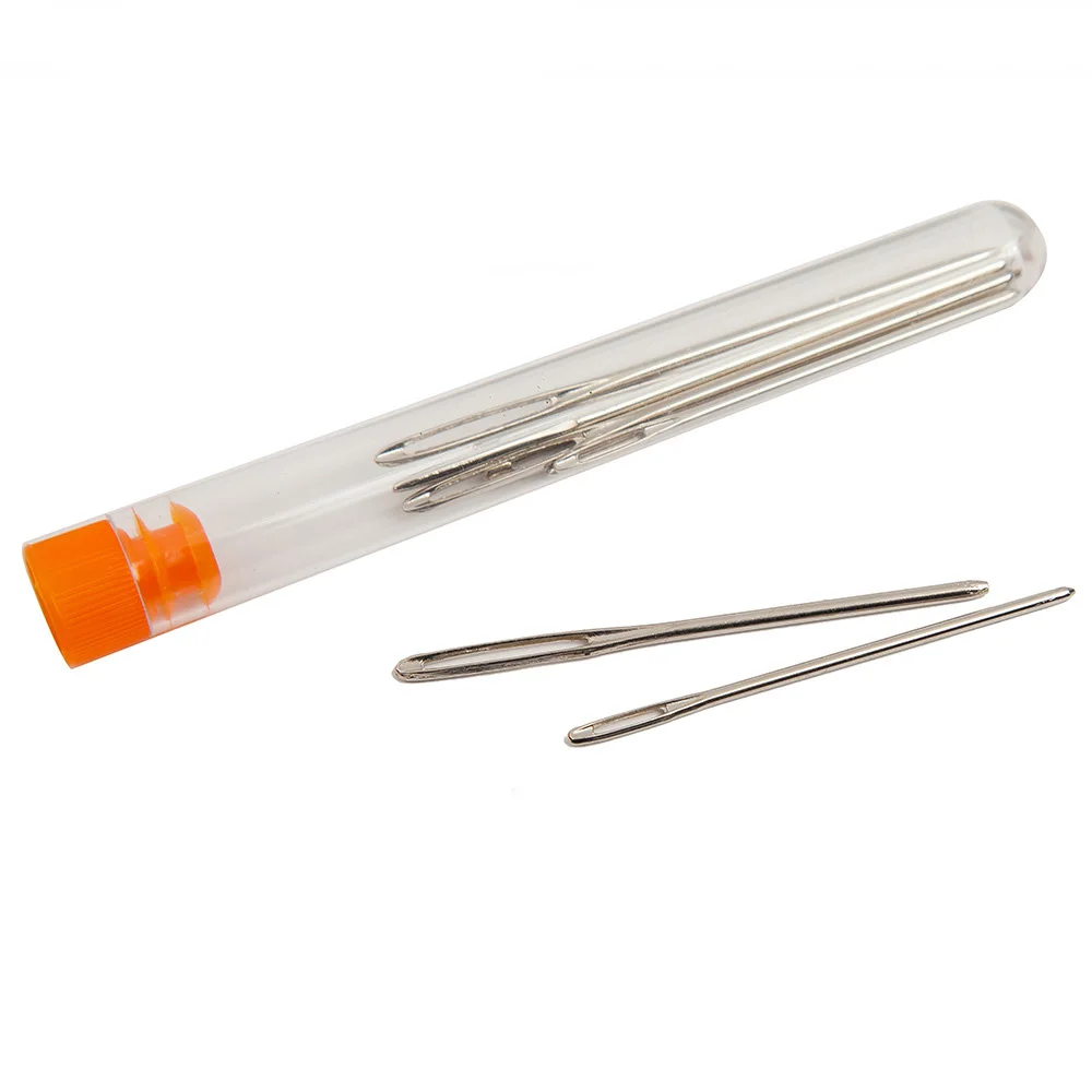 Stainless Steel Sewing Needle 9pcs Big Eye Embroidery with Transparent Bottle Supplies Hot Sale | Дом и сад