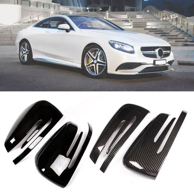 

Carbon Fiber ABS Chrome Side Car Door Rearview Mirror Cap Cover Trim For Mercedes Benz A CLA GLA GLK Class W176 W117 X156 X204