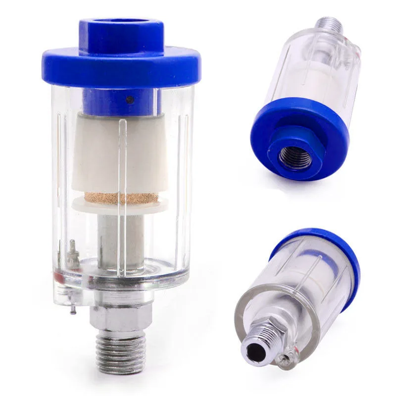 

Inline 1/4 inch Air Oil Water Separator Filter For Compressor Spray Paint Gun New