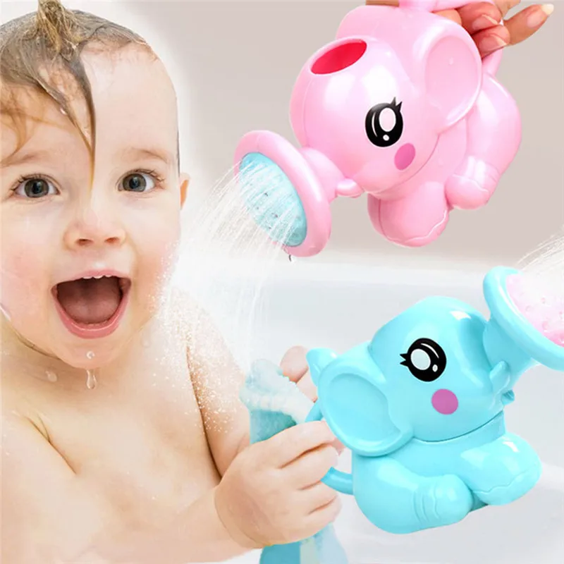 

New 1Pcs Baby Bath Toy Water Spraying Tool Cute Small Elephant Watering Pot Beach Play Water Sand Tool Toys Gift for Kids