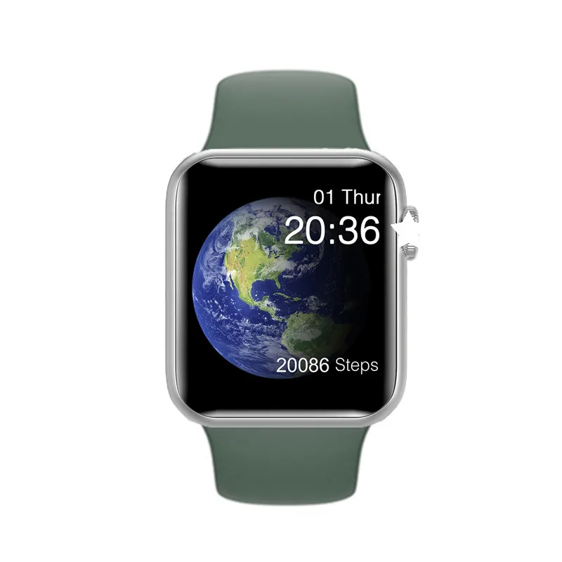 SmartWatch V6 Heart Rate Monitor waterproof Smart watch women man for IOS Apple iPhone Android phone PK watch 5 IWO 11/12 P68/70 - Цвет: silver green