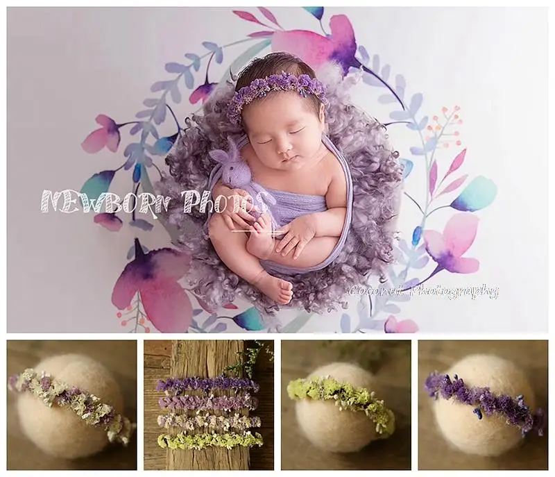 

Coconut Newborn Photography Props Baby HeadwearFlower Headband Infant Shoot Accessories Studio Creative Hair Band SweetHeaddress
