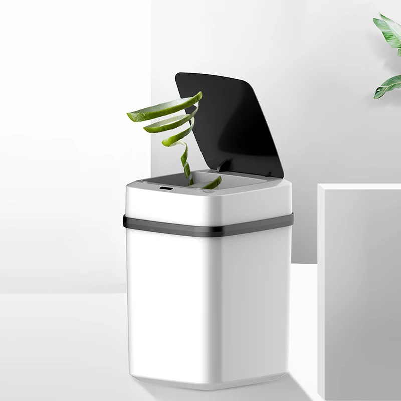 

10 л автоматический интеллектуальный датчик умный мусорный бак крышка мусорного ведра детектор движения энергосберегающий без шума для кух...