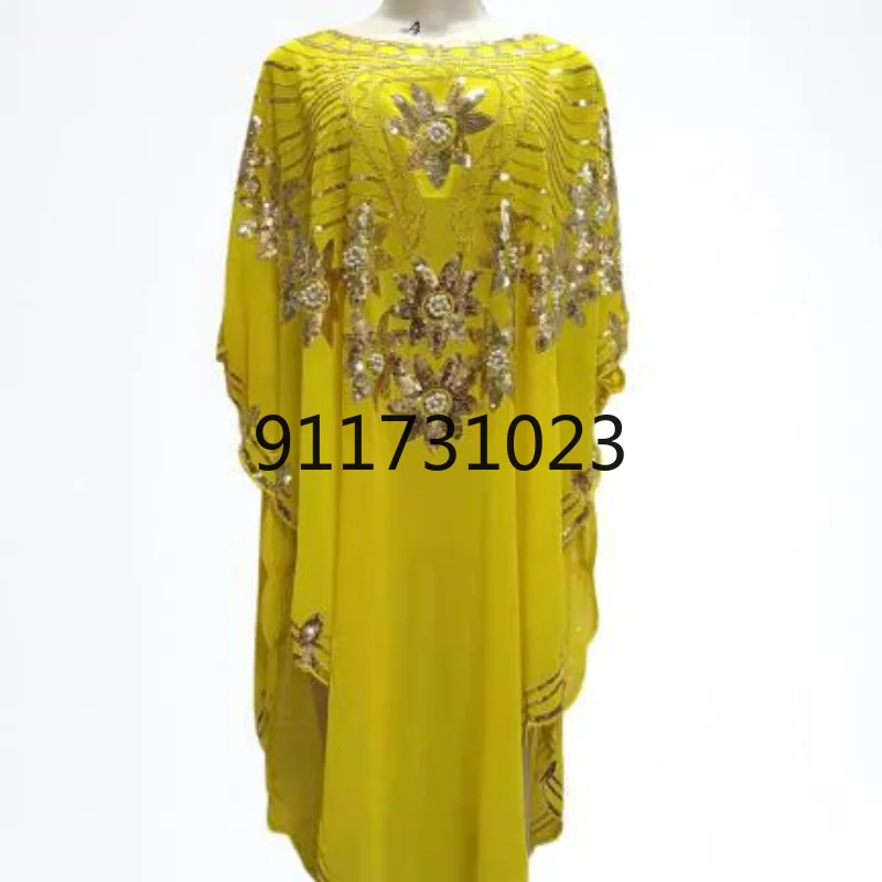 Новые африканские женские Дашики модная абайя стильная KWA шифоновый рукав