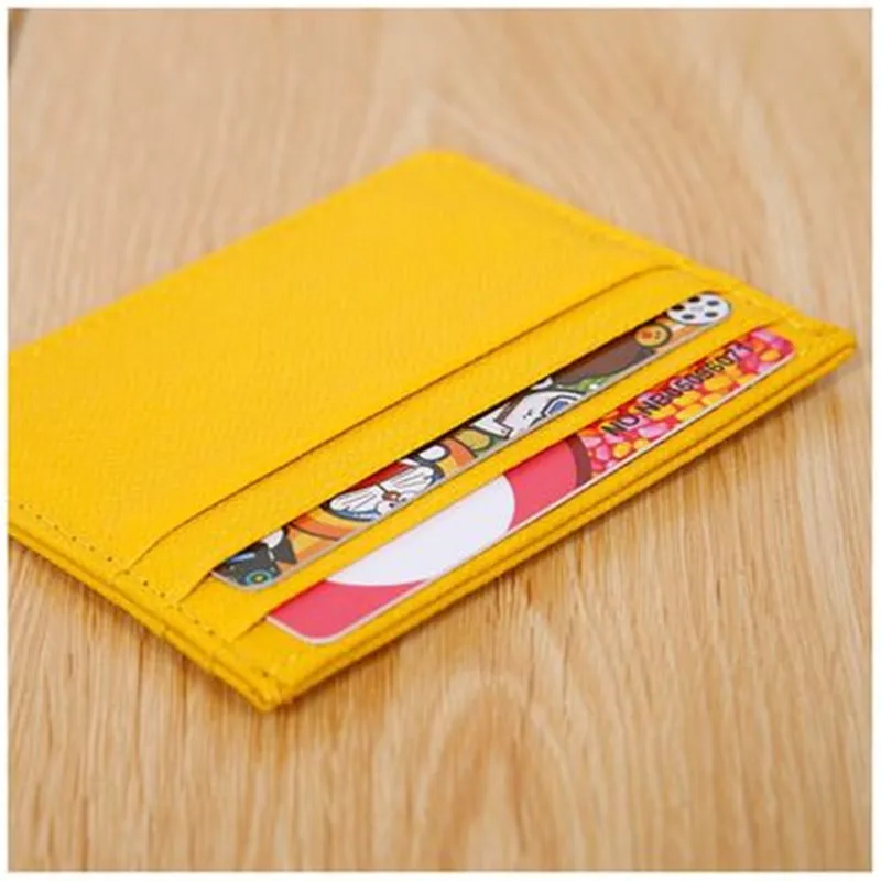 Лидер продаж брендовый мягкий кожаный мини-держатель для карт женщин милые