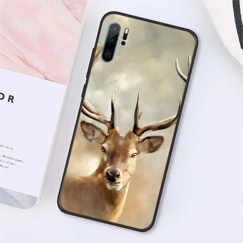 

Stag Bull Moose Reindeer Deer animal Phone Case For Huawei honor Mate P 10 20 30 40 Pro 10i 9 10 20 8x Lite Y91C V17 6.38 6.44