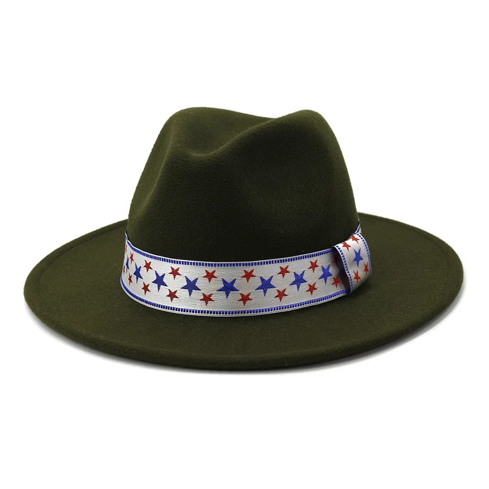

ZLD Winter new men couple hats fashion flat brim big edge straight jazz women hat retro fedoras hat ladies casual popular cap