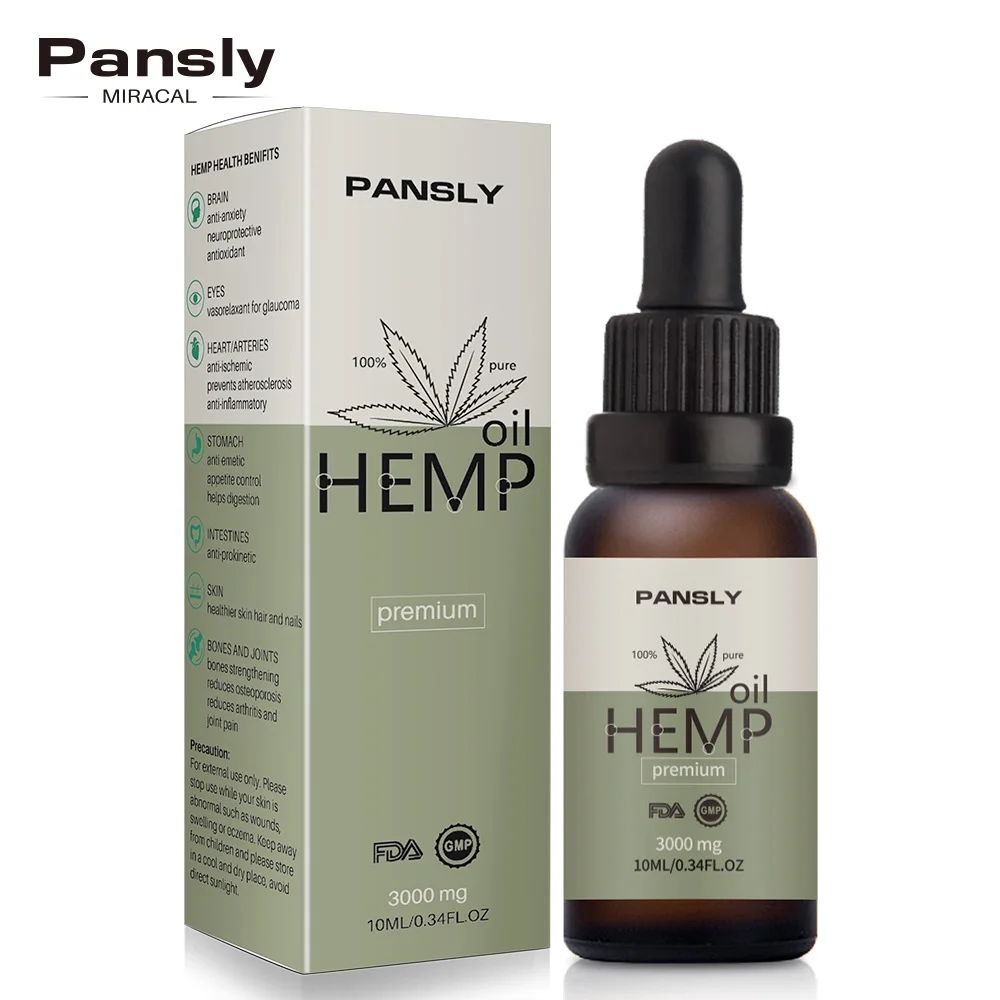 

Pansly 10ml Essential Oils Organic Hemp Seed Body Relieve Herbal Drops Anti Anxiety Help Sleep Pain Relief Massage Oil