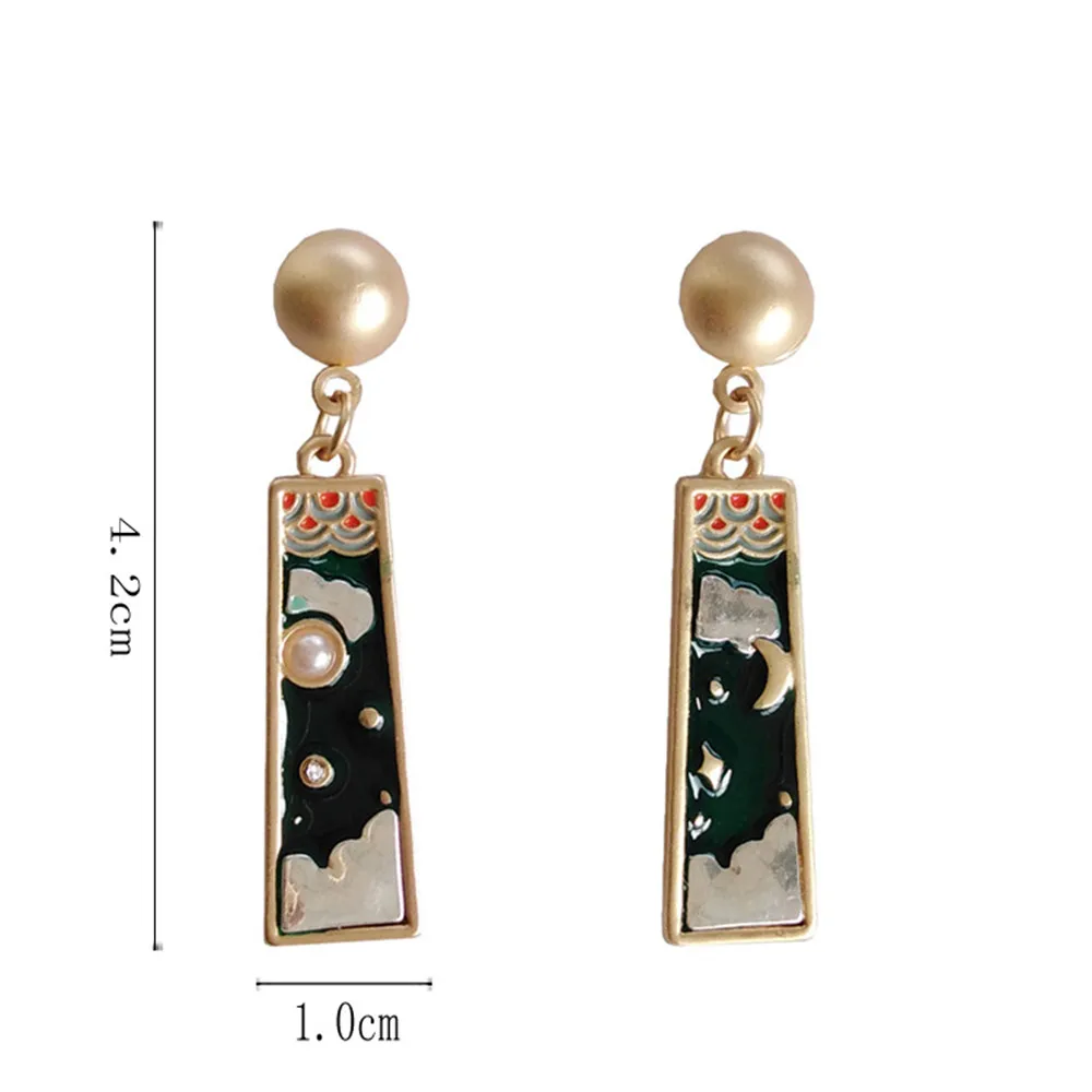 

Korean Version Beautiful Creative Pearl Drop Oil Niche Playful Girl Earrings Daily Wear Students Simple Non Pierced Ears Clip