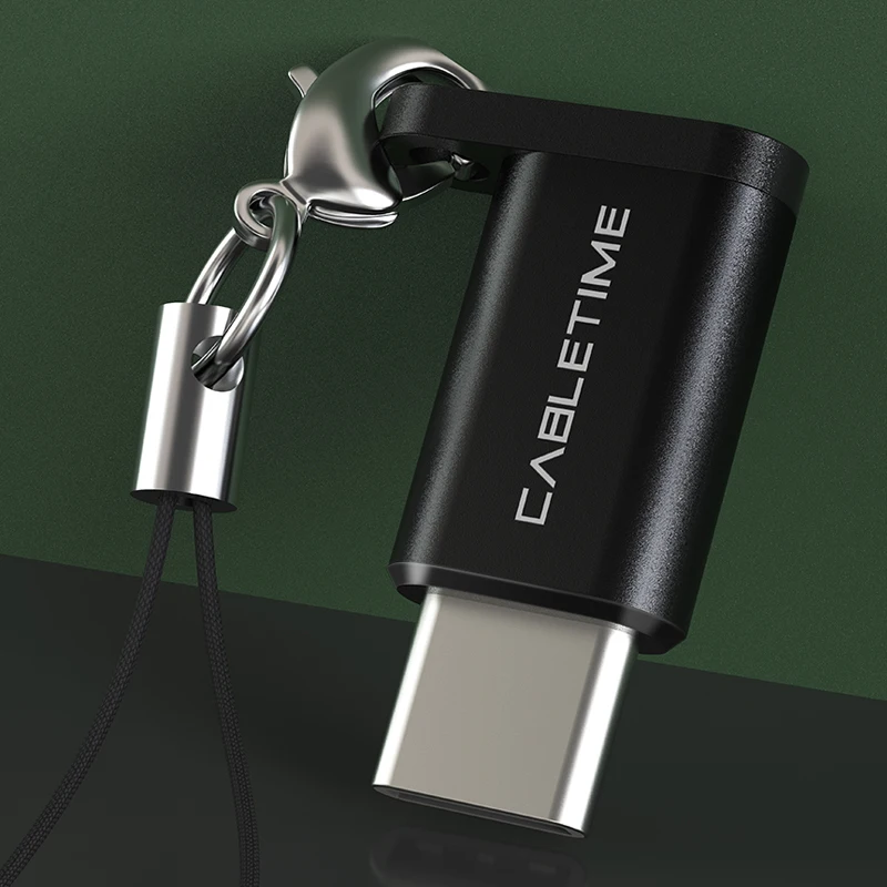 Переходник CABLETIME Micro B USB Type C M переходник type OTG адаптер для зарядки и синхронизации