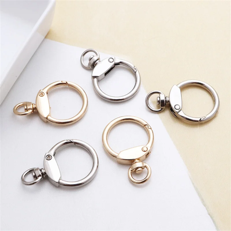 

5PCS Rotating Figure 8 Spring Ring Car Keychain Pendant Metal Snap Ring 30mm Clothing Bag With DIY Accessories