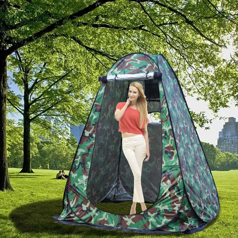 

Portable Privacy Shower Toilet Outdoor Camping Tent Shed UV Swim Dressing Latrine Toilet Bird Watching Changing Tent with Bag