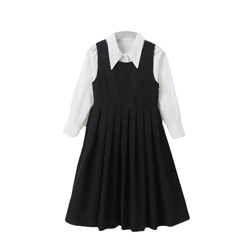 

Elegant Chiffon Spring Summer Girls Clothing Suits Blouse Vest Dress Kids Teenager Outwear Two Piece Beach High Quality