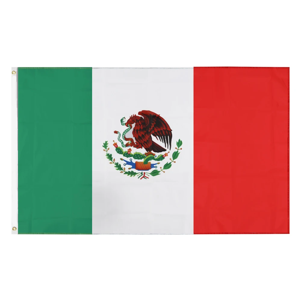 In Stock Wholesale Hot Sale 3X5 ft 100% Polyester Mexican Flag | Flags