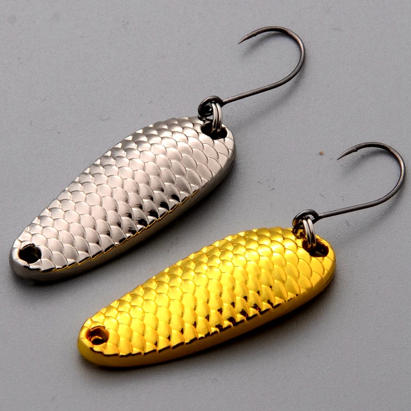 1 Pcs 2.5 g /3.5g /5g Spoon Fishing Lure Mini Freshwater Tackle Wobblers Metal Hard Bait Isca Artificial Pesca 2 Colors | Спорт и
