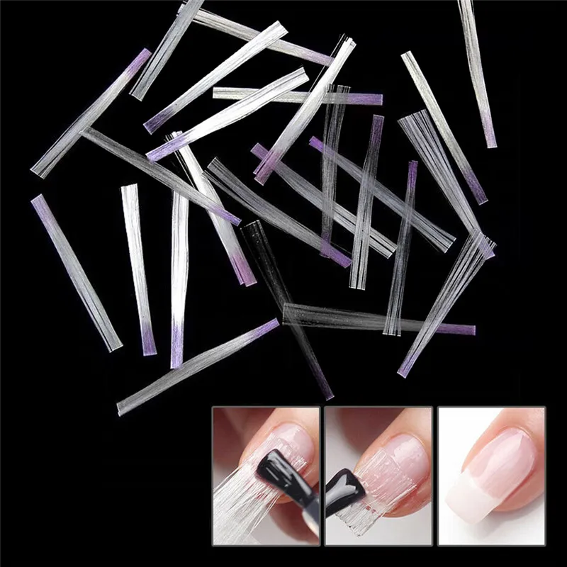 30/60 шт. наращивание ногтей волокна Fibernails наращивания акрилом Советы Набор Стекло