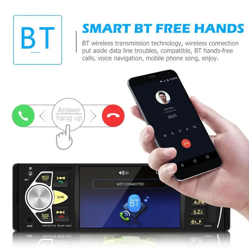 4022D bluetooth стерео 4,1 дюймов MP5 плеер USB TF карта U диск AUX радио в тире головное устройство