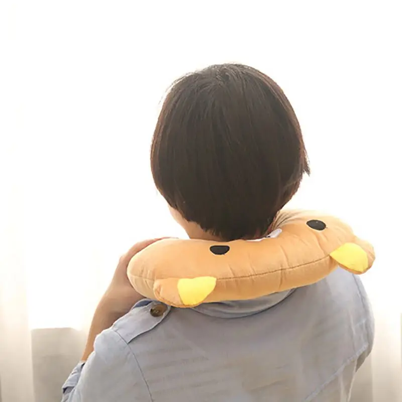 Пены памяти U образная подушка для путешествий симпатичная комплект с рисунком