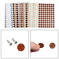 96PCS Sheet PVC 15mm Self Adhesive Decorative Films Furniture Screw Cover Caps Stickers Wood Craft Desk Cabinet Ornament