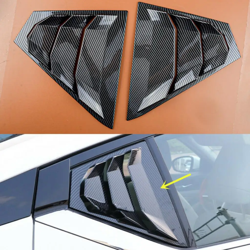 

2Pcs Car Carbon Fiber Style Quarter Side Vent Window Scoop Louver Cover Trim ABS Styling Fit for Nissan Altima 2019 2020 2021