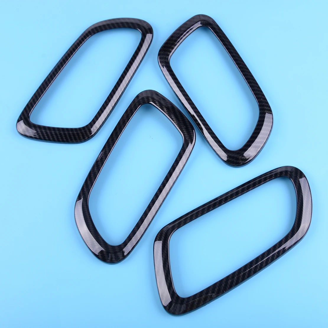 

DWCX внутренняя дверная ручка чаша кольцо рамка Крышка отделка украшения молдинги углеродное волокно подходит для Jeep Grand Cherokee 2011-2019