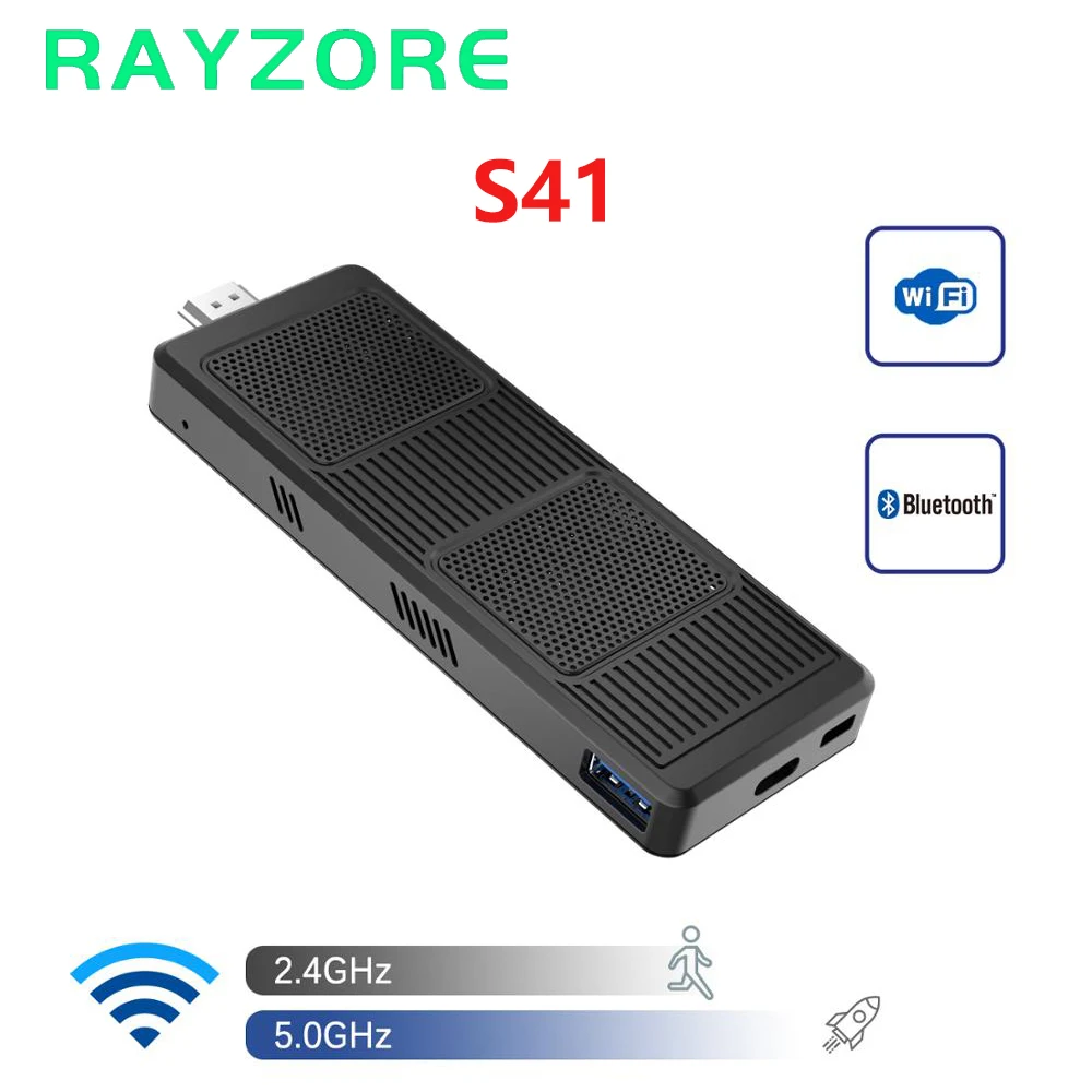 S41 Office Mini Pc TV Stick Intel Celeron N4120 Windows 10 Pro DDR4 4GB RAM 64GB ROM 2.4G 5G Bluetooth Computer | Компьютеры и офис