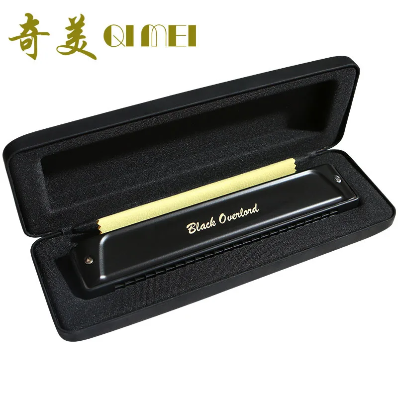 

Professional Performance Level Musical Instruments Harmonica Matte Black 24 Hole Beginner Students Use Adult Polyphonic C-Key