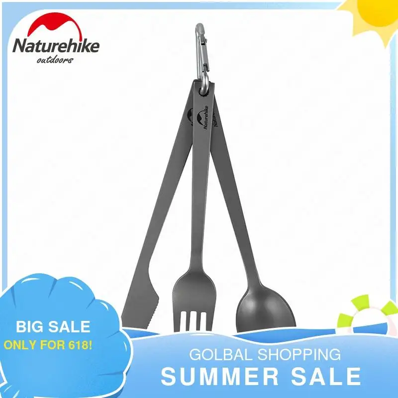 Naturehike титановая походная посуда портативный нож вилка ложка уличная титановые