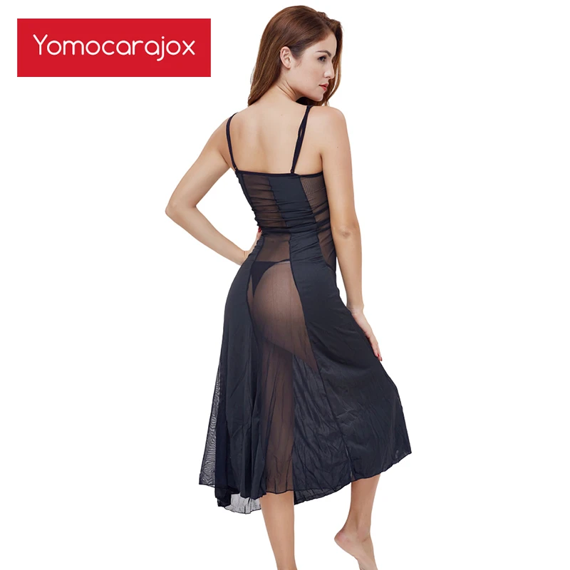 Соблазнительное прозрачное кружевное Длинное ночное платье Сетчатое