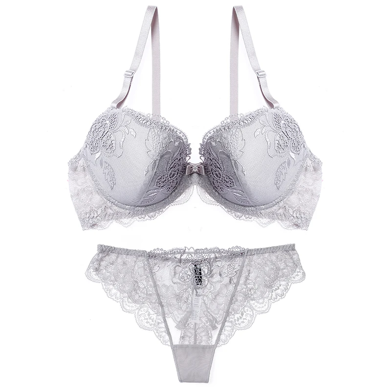 Lilymoda Женский мягкий тонкий бюстгальтер и стринги сексуальный кружевной женский