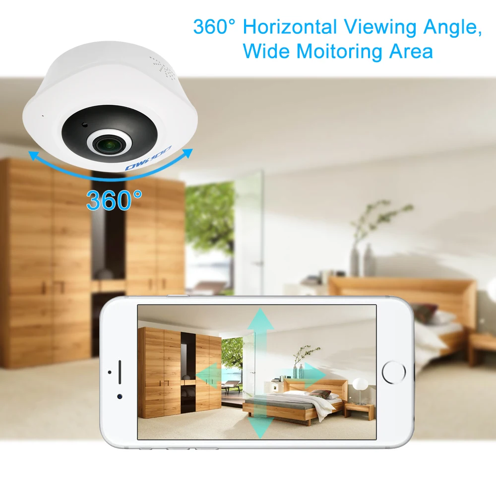 Беспроводная панорамная IP камера OWSOO 360 градусов 960P Wi Fi объектив 1 44 мм|Камеры
