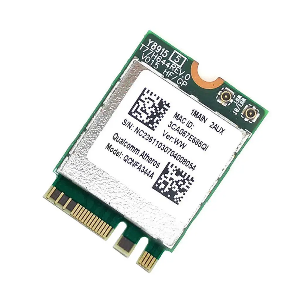 Беспроводная сетевая карта DW1820 QCNFA344A 5G802.11AC Поддержка Bluetooth Win7/8/10 ноутбук для NGFF 4 1