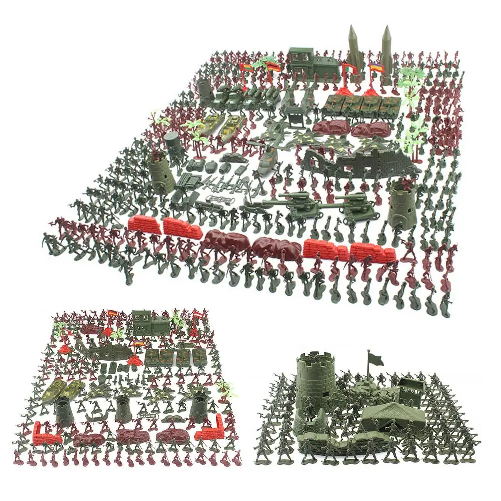 

Military Plastic Soldiers Model Set Figure Toy Army Men Figures Accessories Kit Decor Play Set Children Education Toys