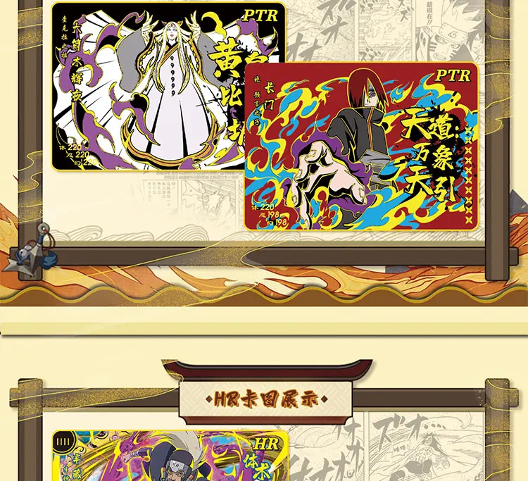 Cartas Narutoed Fetters Fire Otsuki Kaguya Uzumaki, juego de colecci&oacute;n de cartas para ni&ntilde;os, Six Immortals Sasuke KakashiSSR TR, regalo para ni&ntilde;os-5