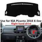 Чехол для приборной панели автомобиля TAIJS, из полиэстера, для KIA Picanto 2018 X-Line, правый руль