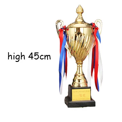 high 45 Настраиваемый наградной Кубок награда конкурса бизнеса награда настроить трофей золотое покрытие команды спорта соревнования ремесло сувенир - Цвет: high 45