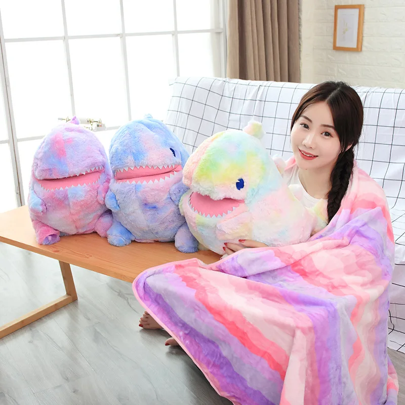 1 шт. 60 см Kawaii Радуга динозавр плюшевые игрушки милая набивная подушка животное