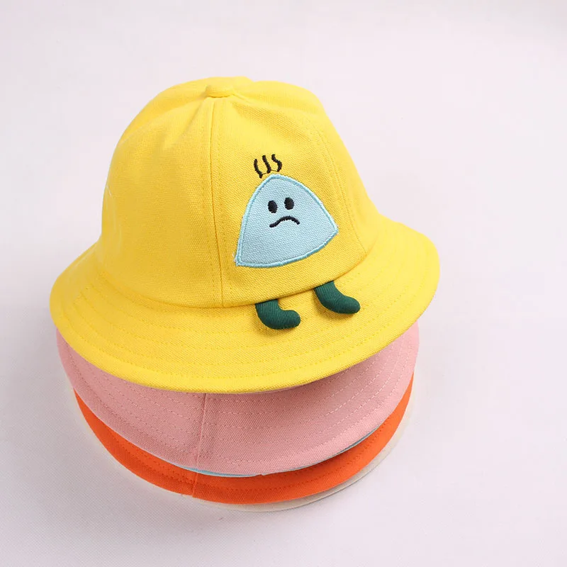 

Children's Hats Spring Baby Fisherman Hat Girls Cute Cartoon Visor Pot Hat Little Yellow Hat Boy Outing Sun Hat 2021