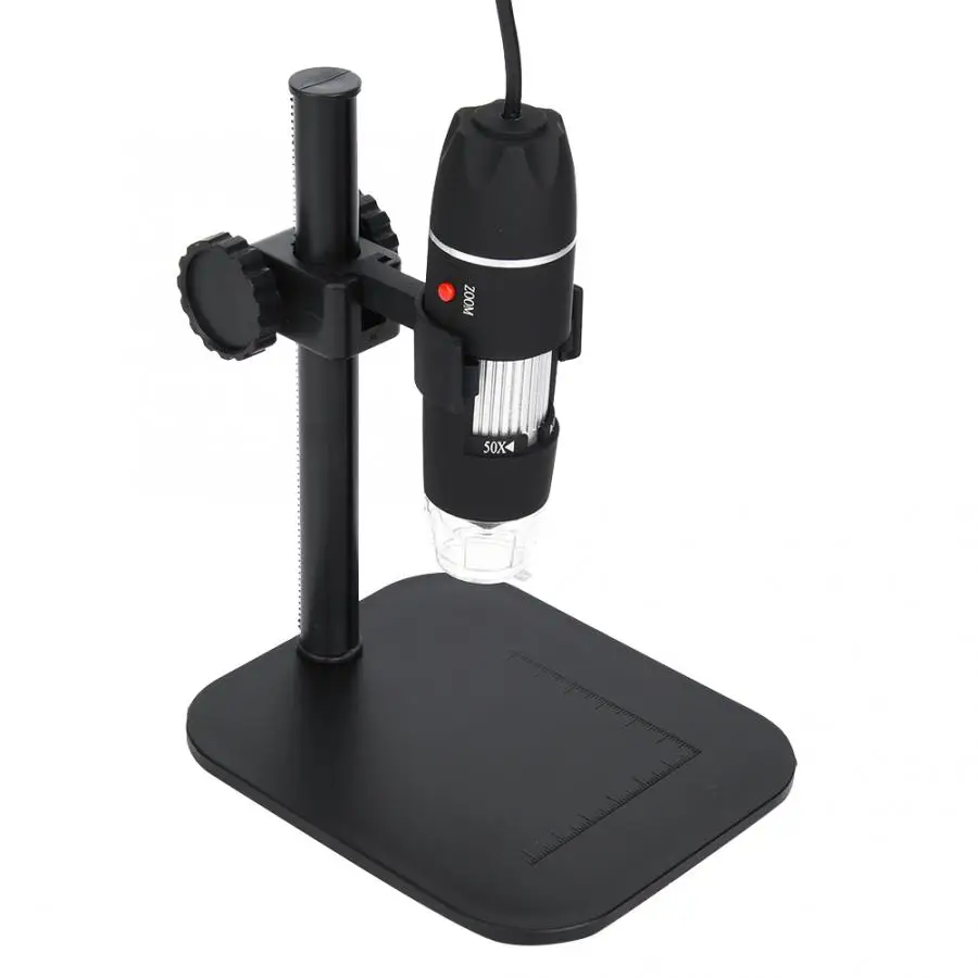 S02 50 500X 8LED цифровой микроскоп белый светильник USB с кронштейном поддержки