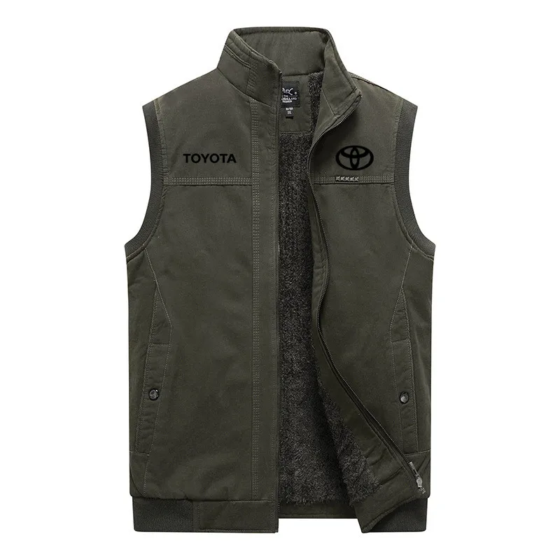 

New Popular Man Trend Vest Coat Toyota Car Logo Custom Made Brand Print Harajuku High Quality Men Slim Comfortable Man Vest Wild