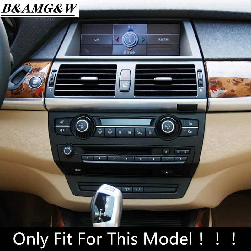 Car Styling Center Console Air Outlet Frame Decoration Cover Trim For BMW X5 E70 X6 E71 2008-2014 Interior Auto Accessories | Автомобили и