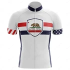 Мужская одежда профессиональная команда Калифорния флаг одежда для велоспорта Лето 2021 велосипедная одежда с коротким рукавом Ropa Ciclismo MTB Велоспорт Джерси
