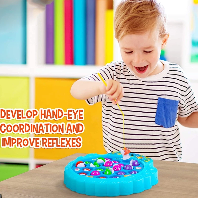 

Interactive Preschool Toy Electric Fishing Game Toy Fine Motor Skill Training Playset Toddler Boys Girls3/4/5 Party Gift