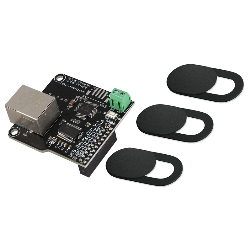 

Network Web Server 16 Channels Relay Ethernet Controller Module with 5 Pcs Camera Privacy Cover
