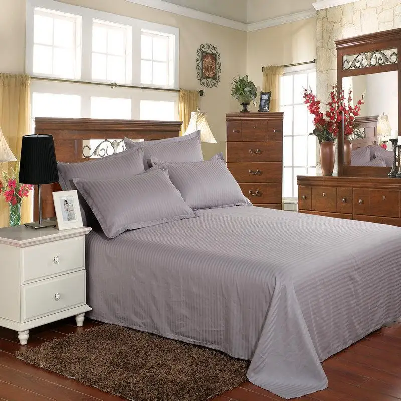 

40Hotel bedding white bed sheet 100% Cotton Solid color Flat sheet