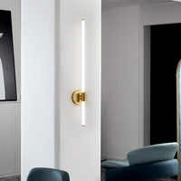 lodooo modern design led wall lamp for bathroom bedroom mirror wall sconce brushed copper nordic indoor lighting fixtures