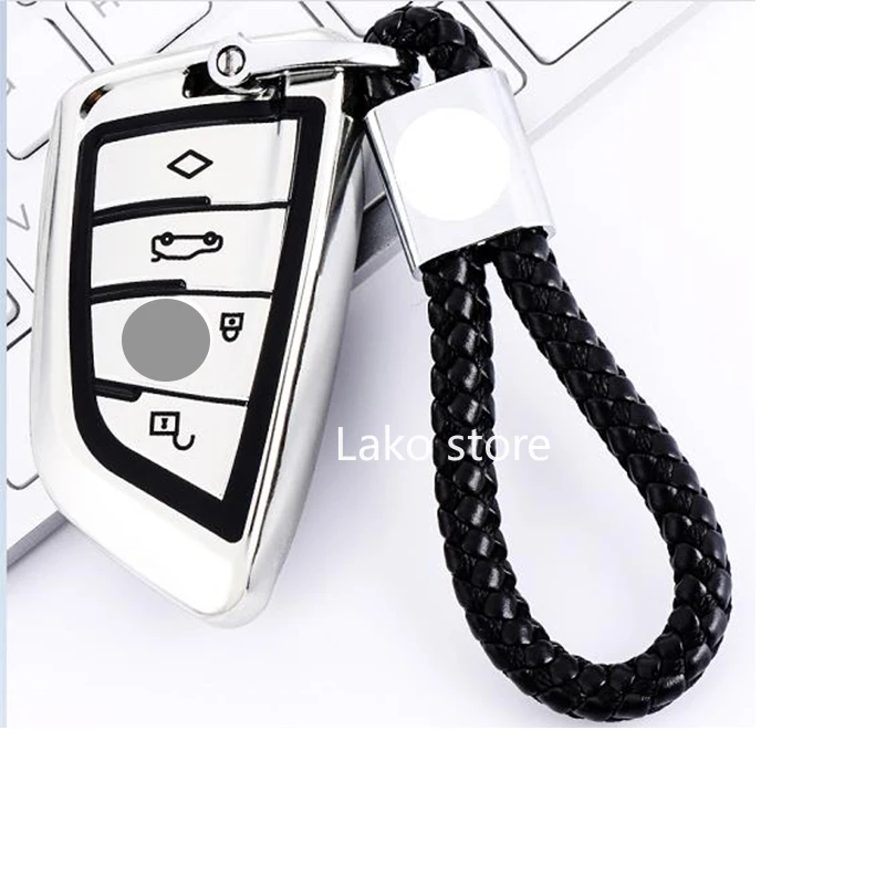 

Силиконовый чехол для автомобильного ключа, чехол для BMW 3 серии 5 серии 7 серии 325 530li 525 X1 X3 X6 X7 730li, чехол для ключа для автомобиля, серебристый